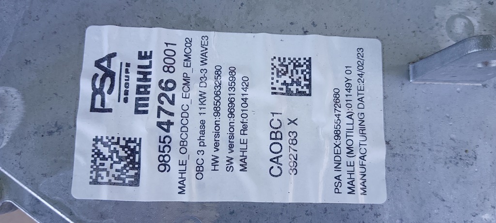 фото №9, Инвертор конвертер аккумулятор opel citroen peugeot 9855472680 9850632580 oryg