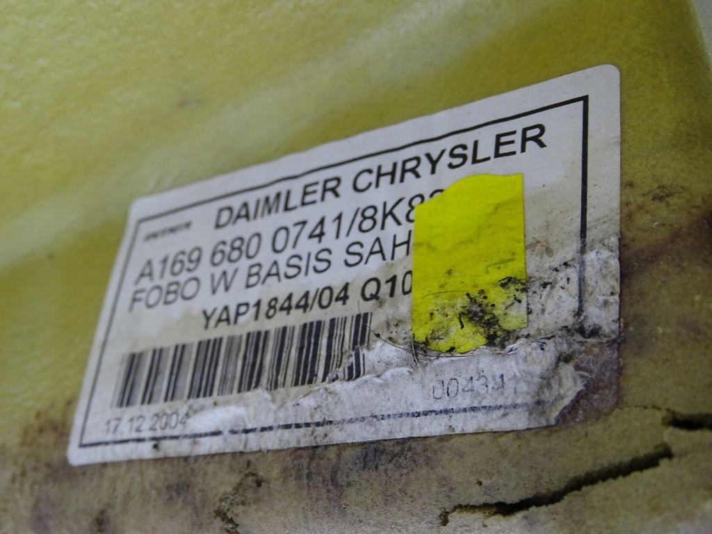 фото №5, Mercedes a klasa w169 04-12 обшивка пол коврик