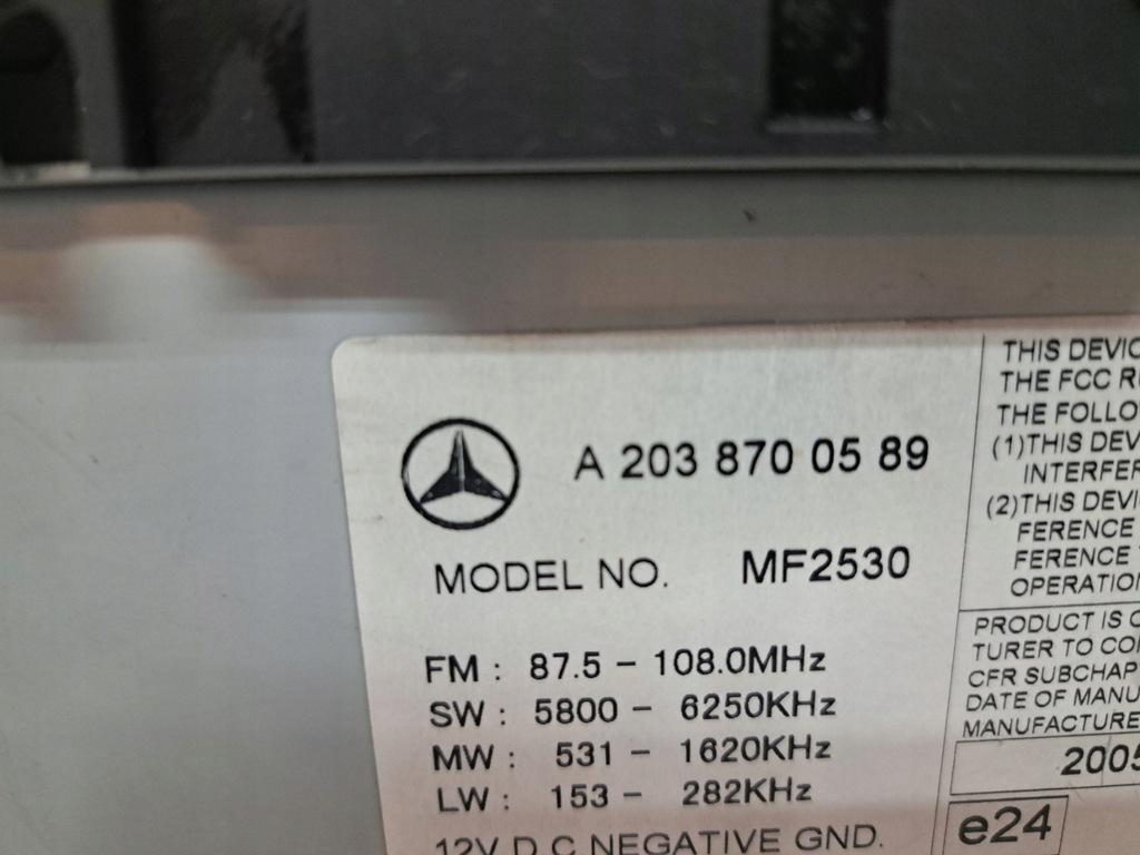 фото №10, Mercedes w203 a2038700589 радио проигрыватель cd