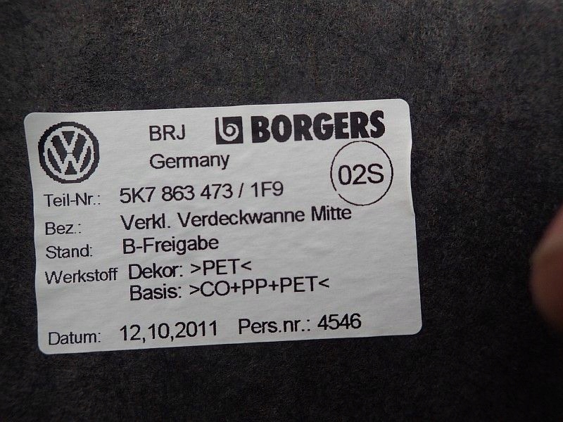 фото №4, Vw golf vi cabrio защита багажника 5k7863473