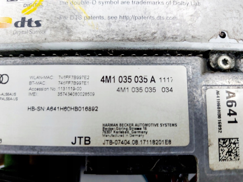 фото №8, Audi sq7 q7 4m 17r. радіо зчитувач модуль навігації 4m1035035a