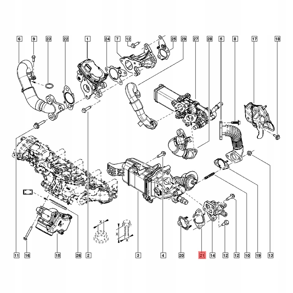 фото №3, Прокладка клапана egr renault master 2.3dci biturbo