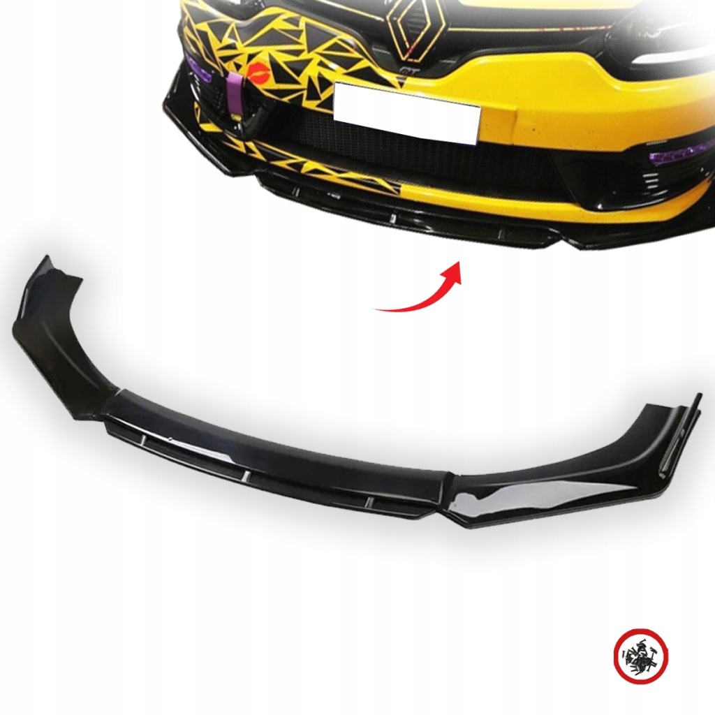 фото №1, Сплиттер универсальный super качество чёрный блеск bmw audi vw renault