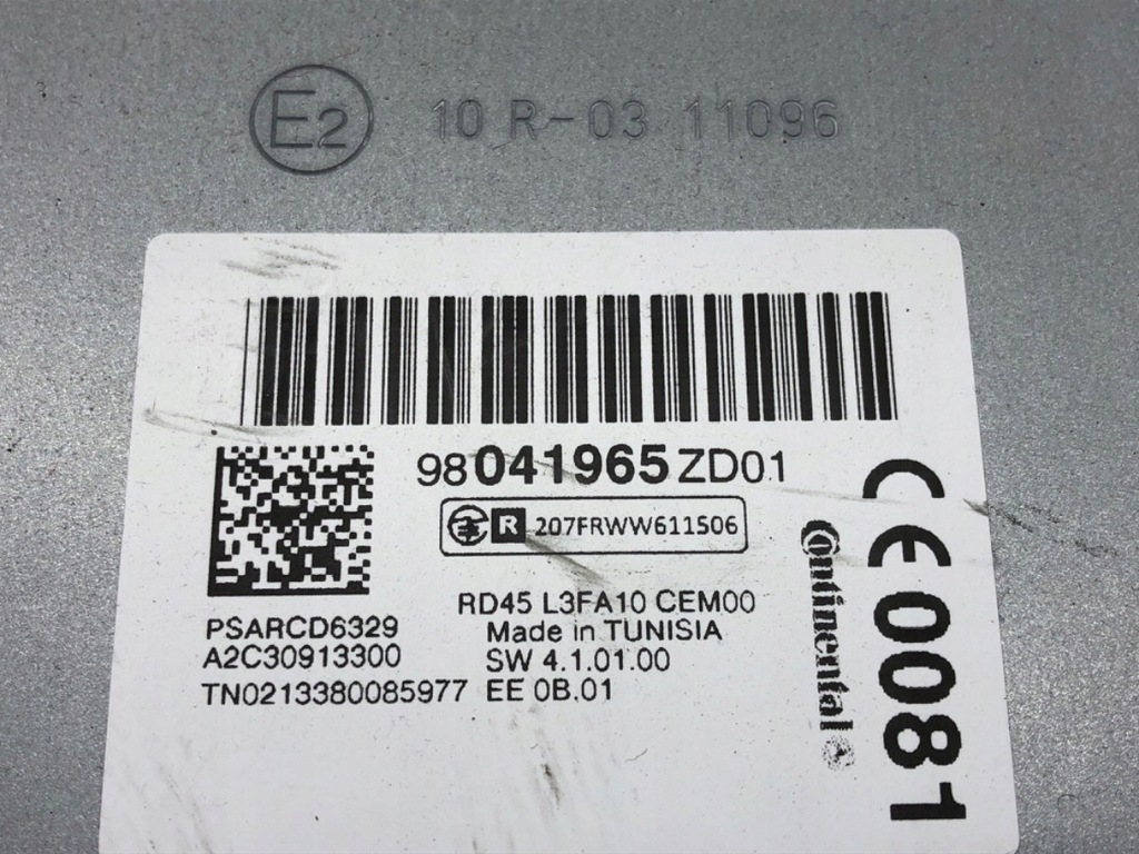 фото №5, Радіо citroen c-elysee 98041965zd01 тюнер