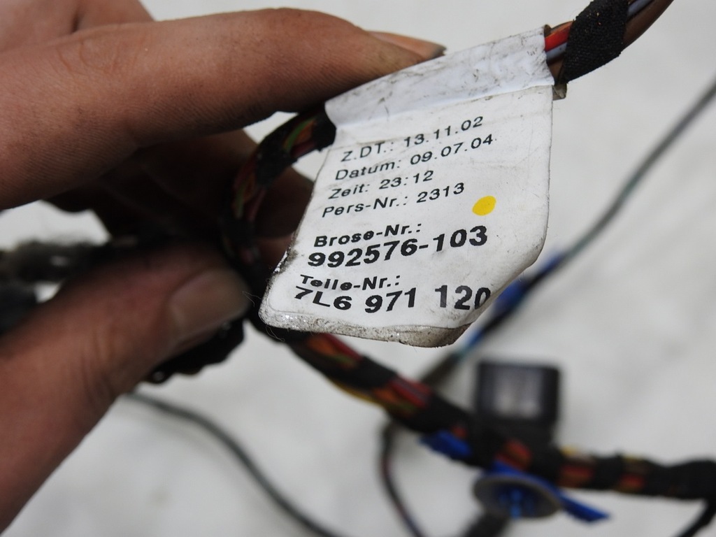 фото №9, Джгут електропроводка двері лівий перед vw touareg i