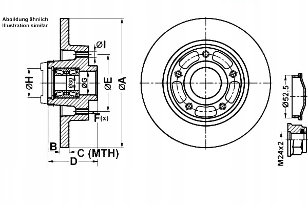 фото №1, Ate тормозные диски тормозные 2szt renault fluence z.e. l3