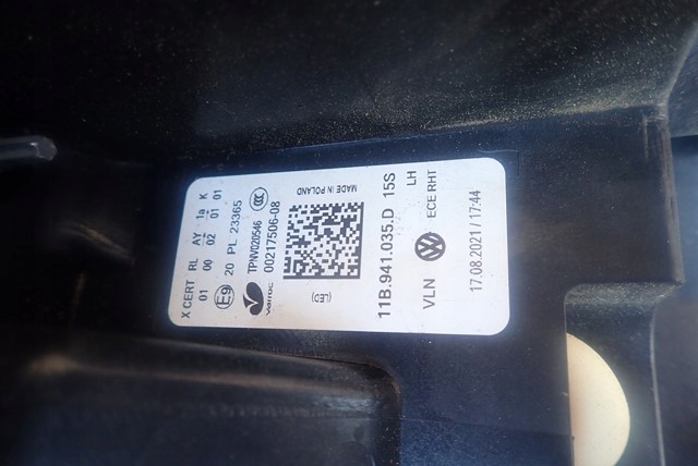 фото №9, Лампа ліва лівий full led vw id4 id 4 11b941035d