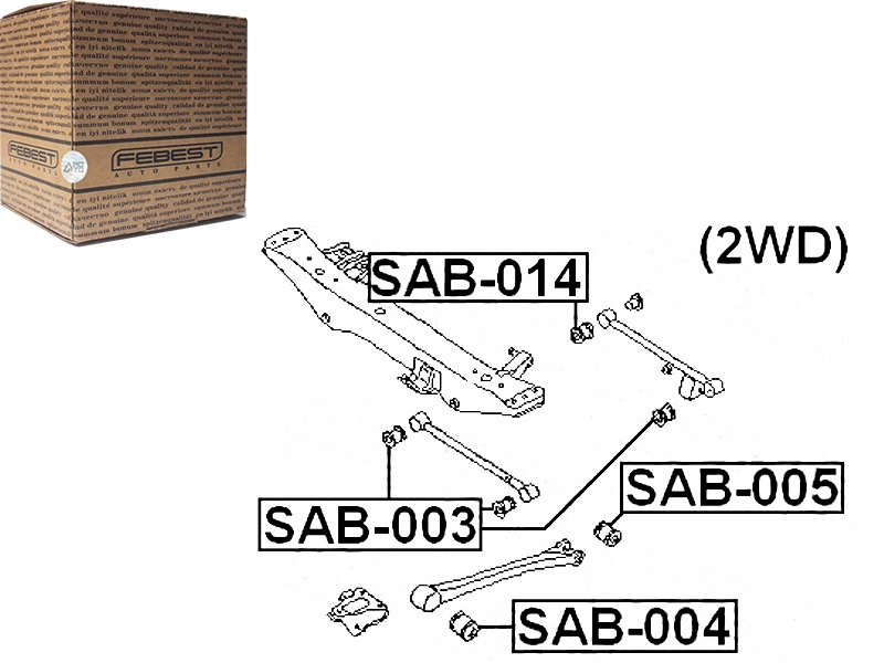 фото №1, Febest втулка рычага subaru задняя impreza 00-07 2wd