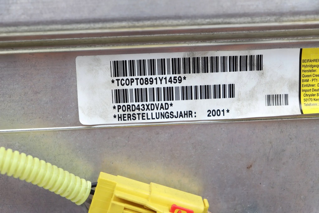 фото №6, Chrysler sebring ii 2 подушка повітряна подушка безпеки пасажира europa