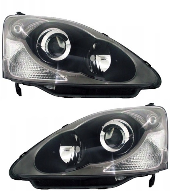 фото №1, Honda civic 04-05 фары лампы передние комплект набор h1+hb3