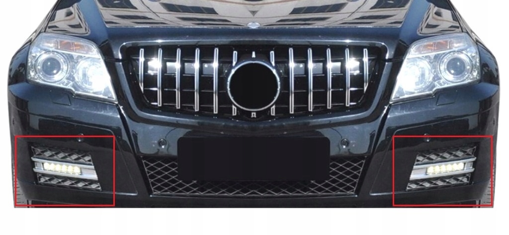 фото №13, Решётка хром правый+ левый do glk x204 2008-2012r. свет led drl движение kpl