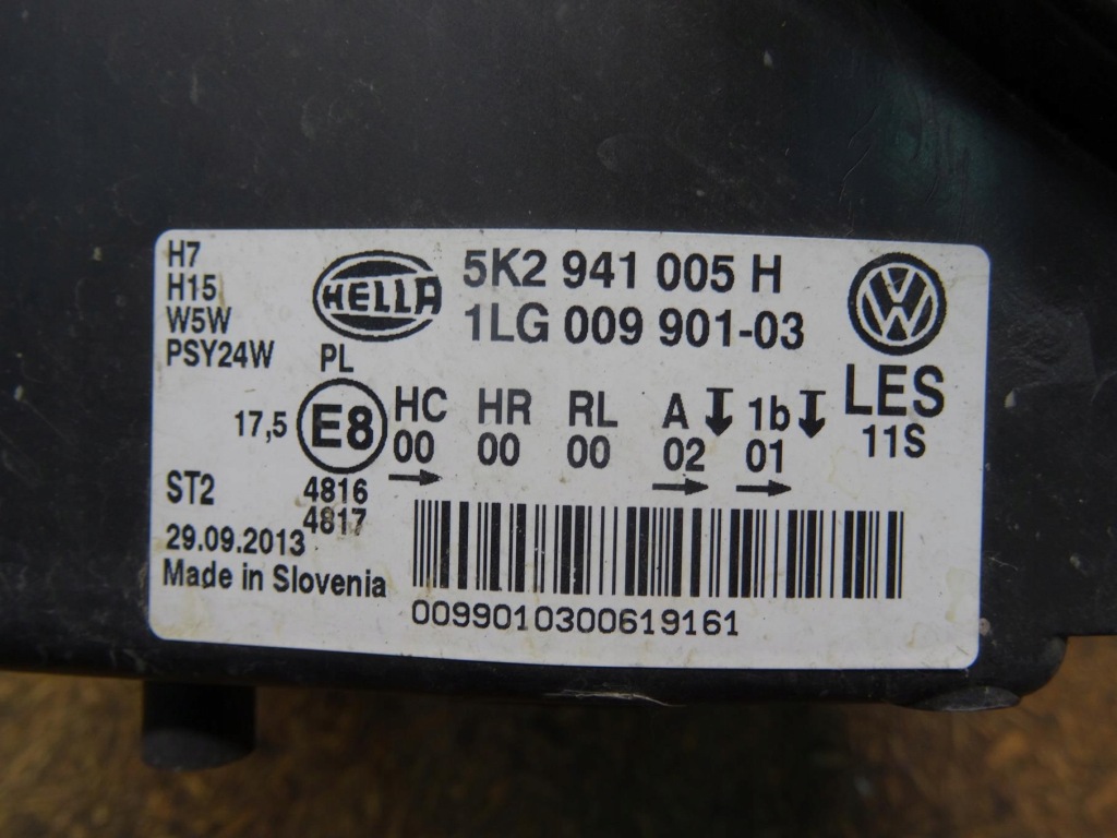 фото №16, Vw golf vi 08-12 лампа ліва перед передня 5k2941005h