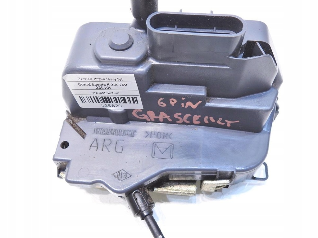 фото №9, Замок двері лівий задня 6 pin scenic ii