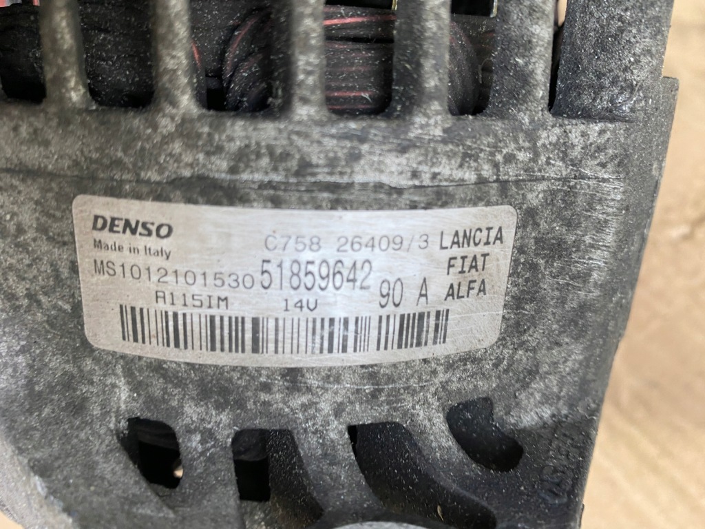Alfa romeo 1.6 16v генератор 51859642 90a Доставка