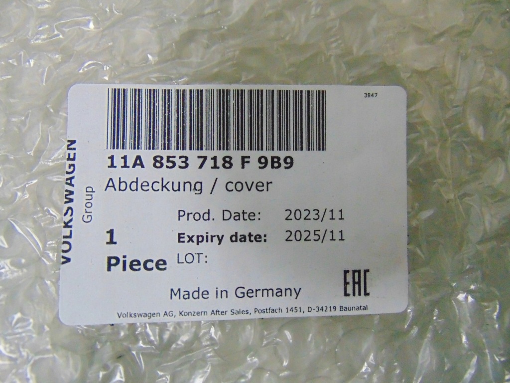 фото №16, Молдинг накладка крила правий перед vw id4 11a853718f nowa оригінал