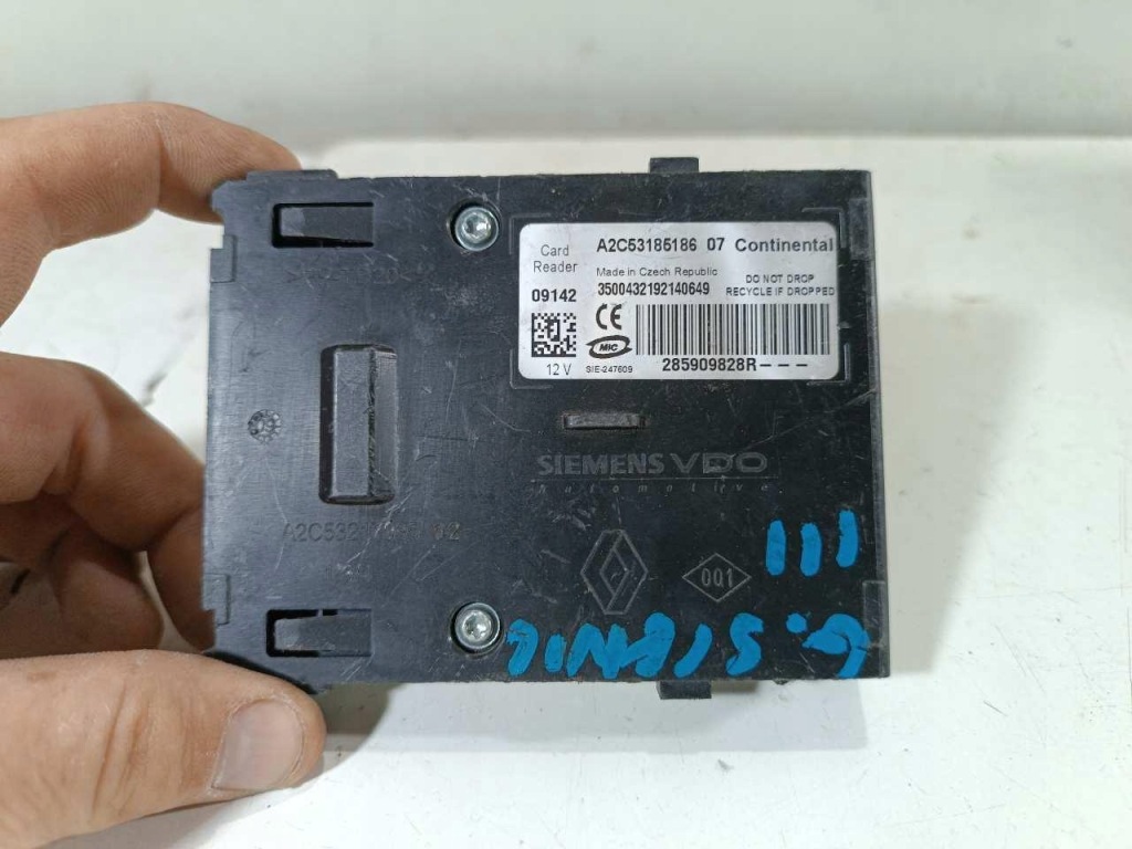 фото №3, Зчитувач карти renault scenic iii 285909828r