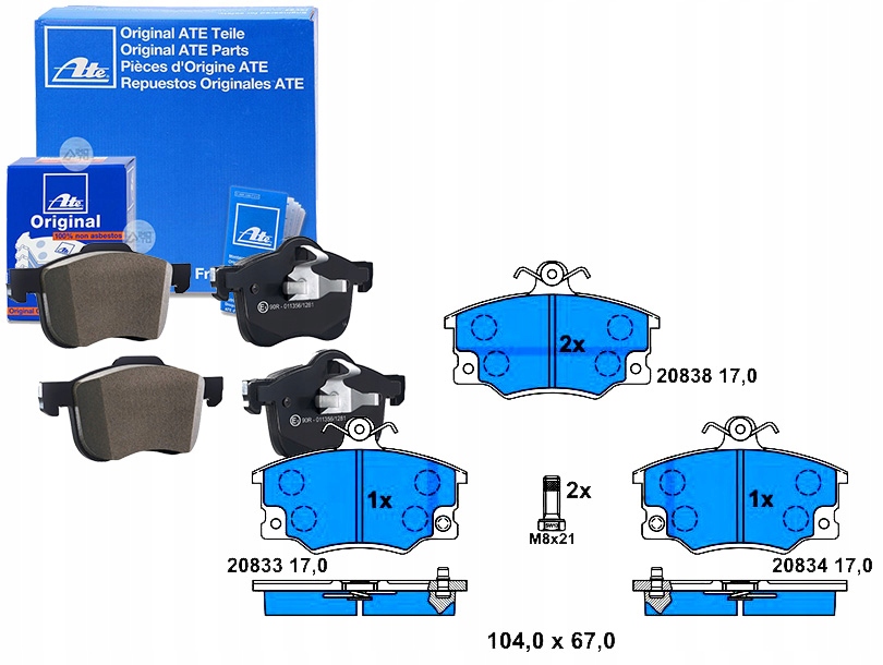 фото №1, Тормозные колодки тормозные alfa romeo 145 146 155 fiat barch