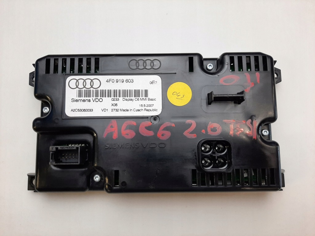 фото №4, Дисплей монитор mmi audi a6 c6 4f0919603