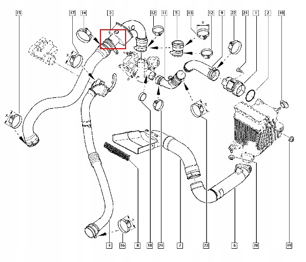 фото №3, Труба wąż турбіни turbo renault megane ii 1.5dci