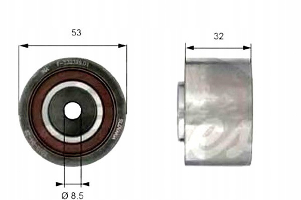 фото №2, Ролик направляющая ремень распределительного вала volvo c30 c70 ii s