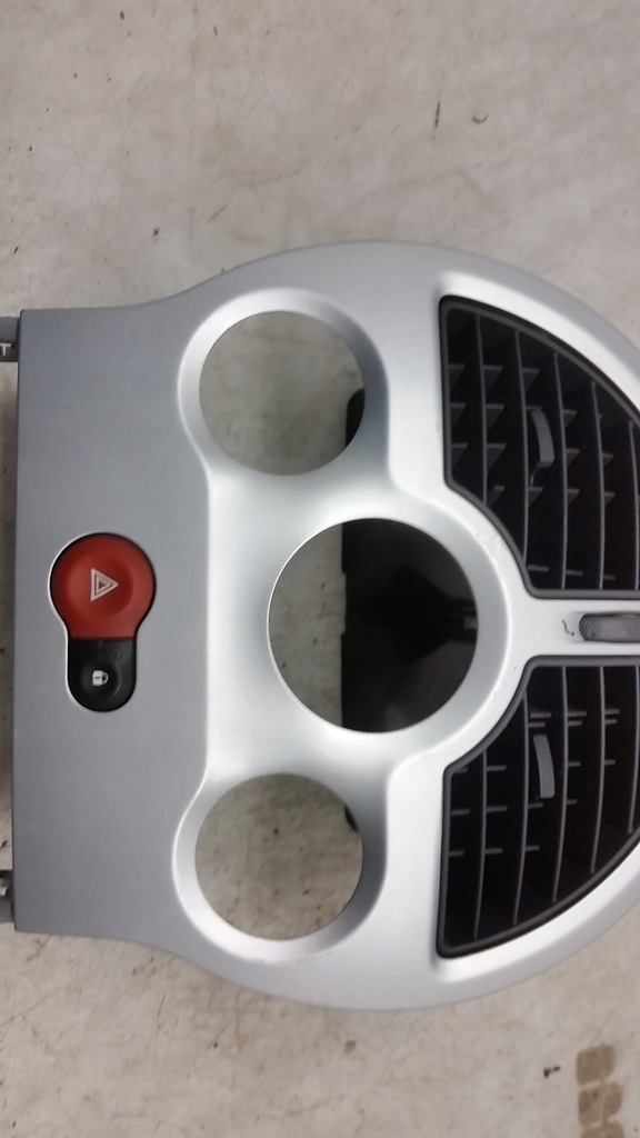 фото №3, Рамка радіо panela решітка обдув середня renault modus i lift срібляста