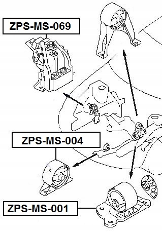 фото №10, Подушка двигателя mitsubishi outlander cu 02- левая