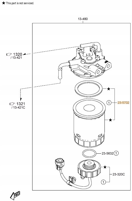 фото №1, Фильтр топлива mazda 3 bp cx-30 dm 1.8d оригинал