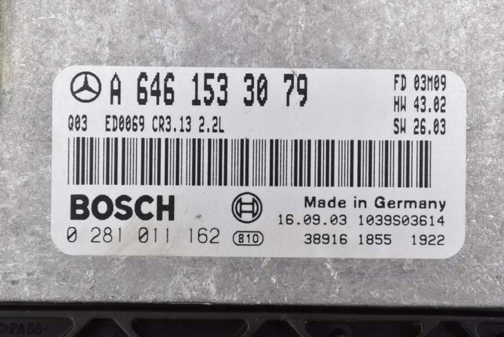 Блок управления двигателя a6461533079 mercedes c-klasa w203 2.2 cdi 143 km 00-04 с Разборки