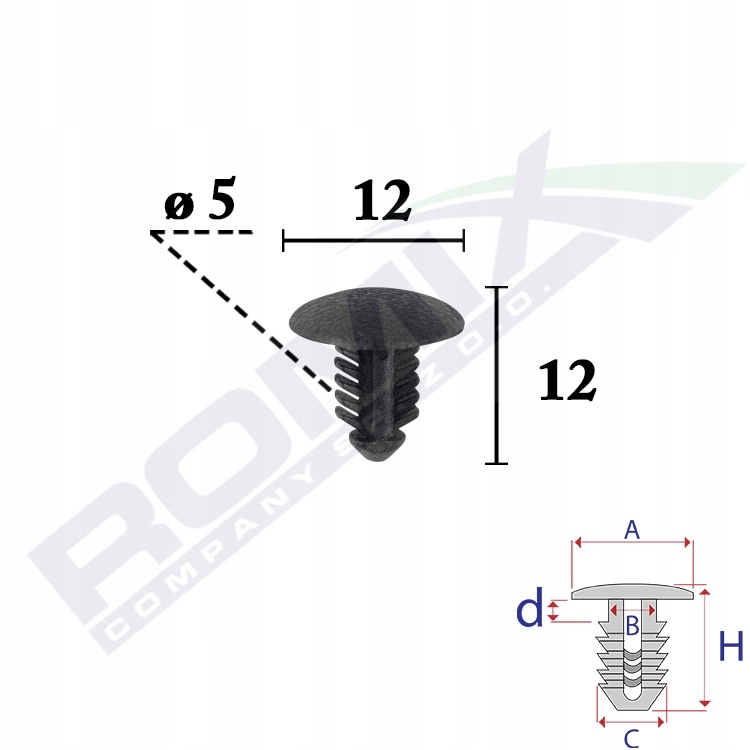 фото №2, Клипса обивочный toyota, lexus opakowa romc70704 romix