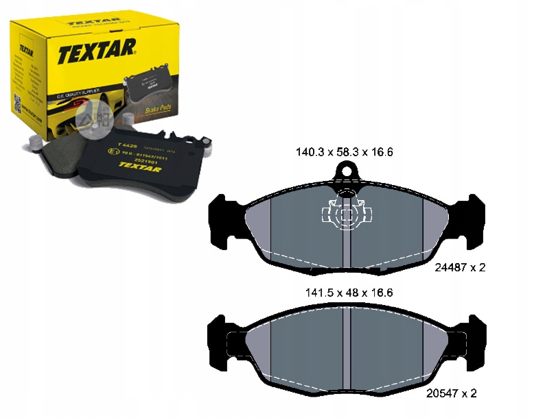 фото №1, Textar 2448701 набор тормозных колодок тормозных, тормоза дисковые