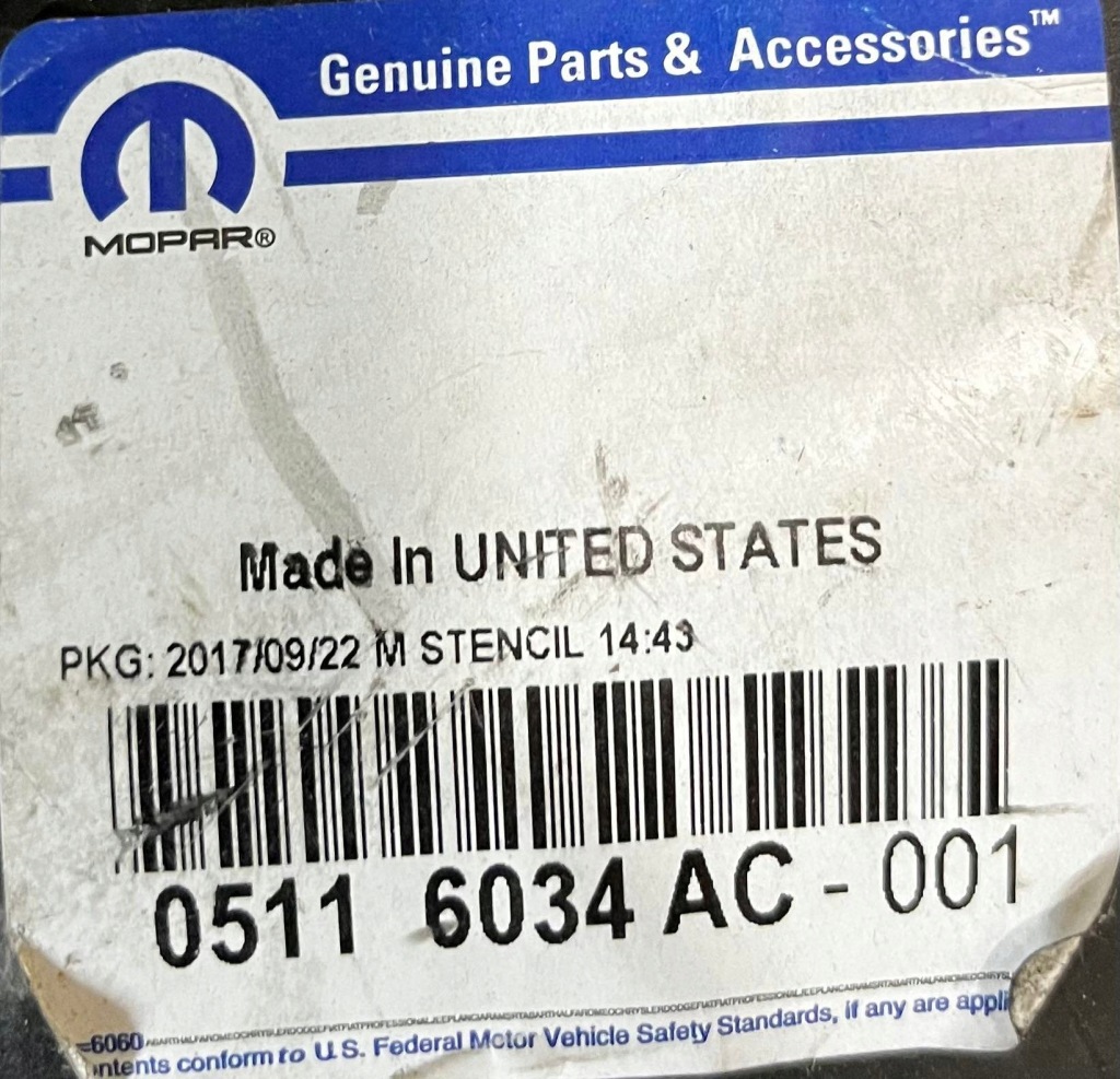 фото №4, Защита бампера перед chrysler js mopar 05116034ac