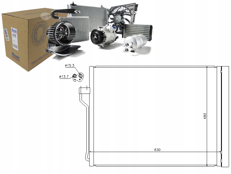 фото №1, Nis940288 радиатор кондиционера bmw 5 f10 , 5 f
