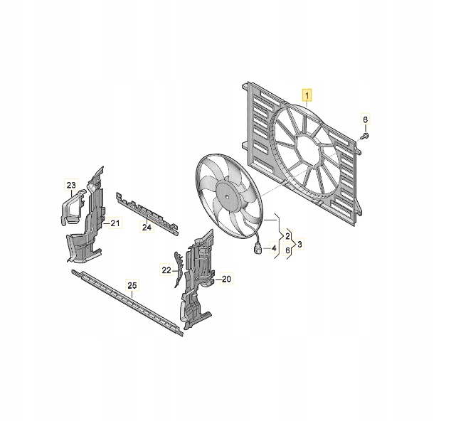 фото №1, Корпус вентилятора audi q7 16-