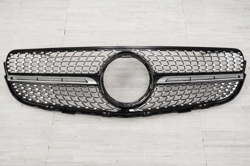 фото №7, Mercedes glc x253 2015-2019 решётка радиатора diamond чёрный