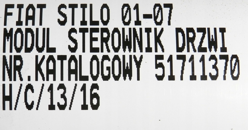 фото №8, Модуль блок керування двері лівий перед fiat stilo 51711370