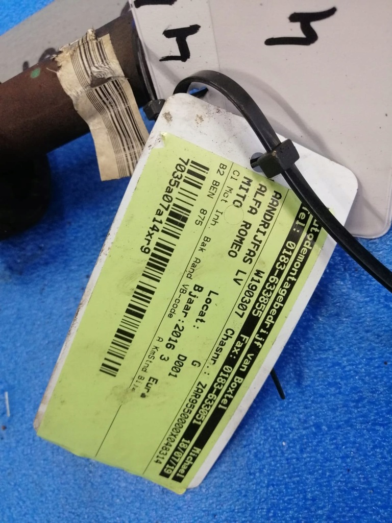 фото №2, Привідний вал ліва alfa romeo mito 0.9b 2016r