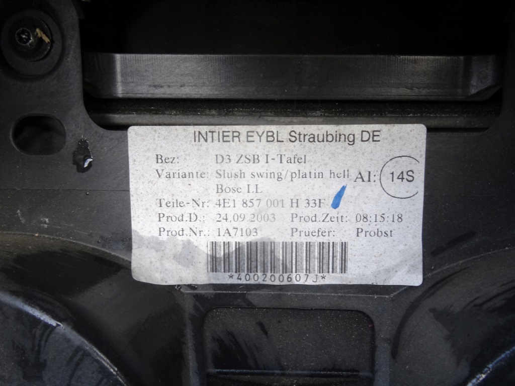 фото №11, Audi a8 d3 панель  панель приладів приладова swing platin доставка