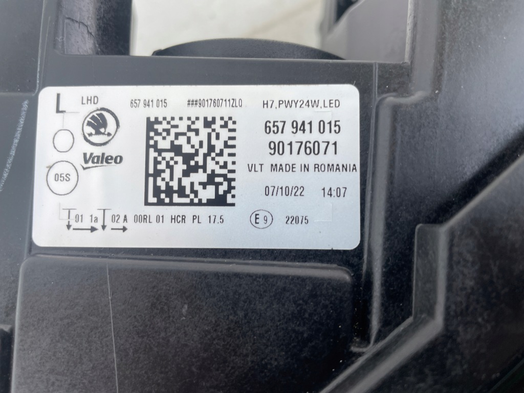 фото №6, Skoda scala лампа левая led 657941015 оригинал europa