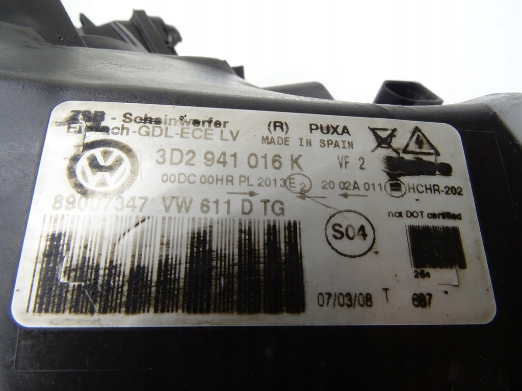 фото №14, Лампа правый перед vw phaeton ксенон 3d2941016k