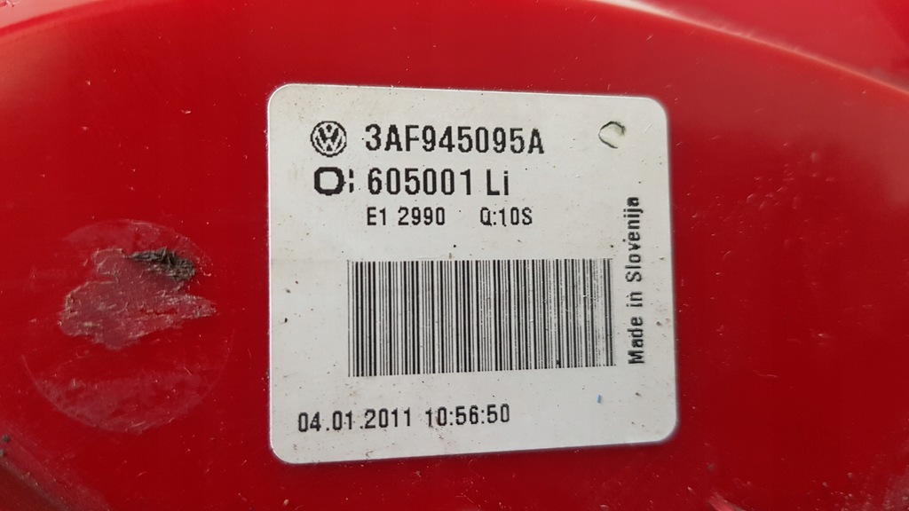 фото №10, Vw passat b7 лампа задня права 3af945096a