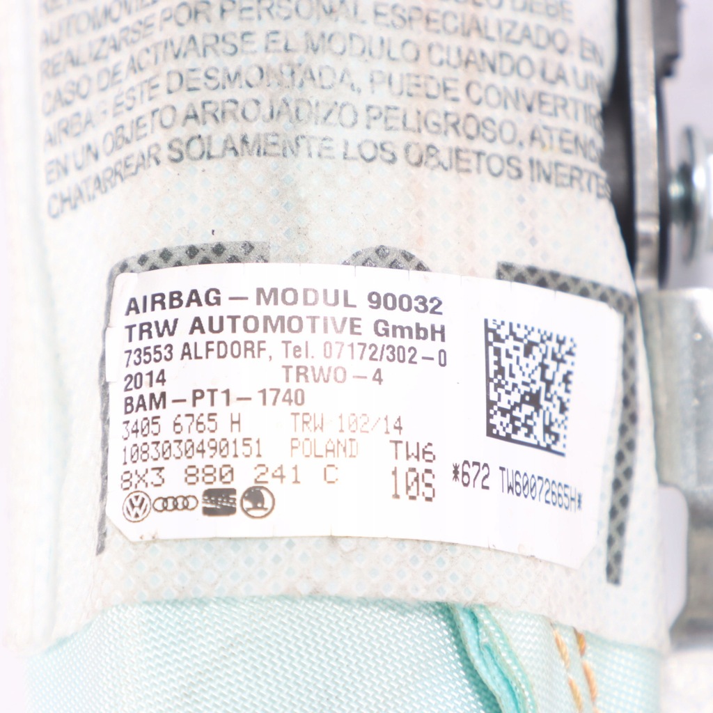 фото №12, Audi a1 8x подушка воздушная сиденье левая 8x3880241c