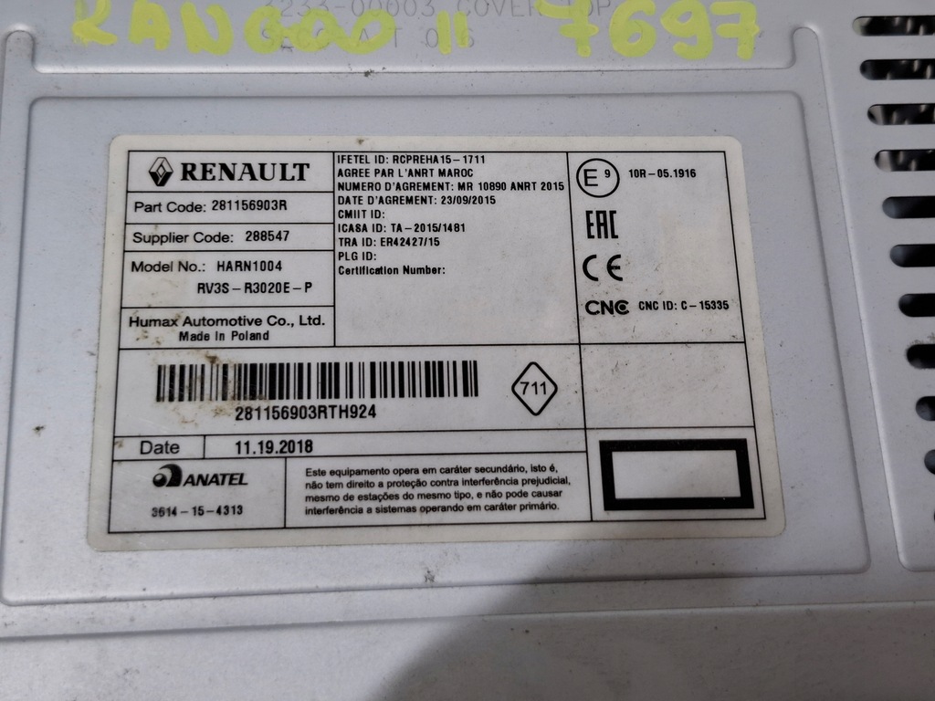 фото №5, Радіо радіопрогравач usb bluetooth kangoo ii iii lift 13-21 z.e. #7697