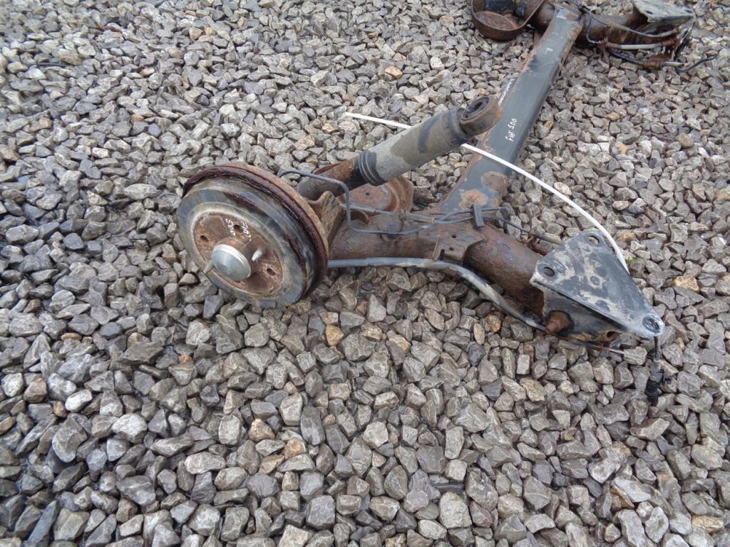 фото №5, Балка задняя подвеска oś задняя тяга тормозные барабаны fiat 500 07-