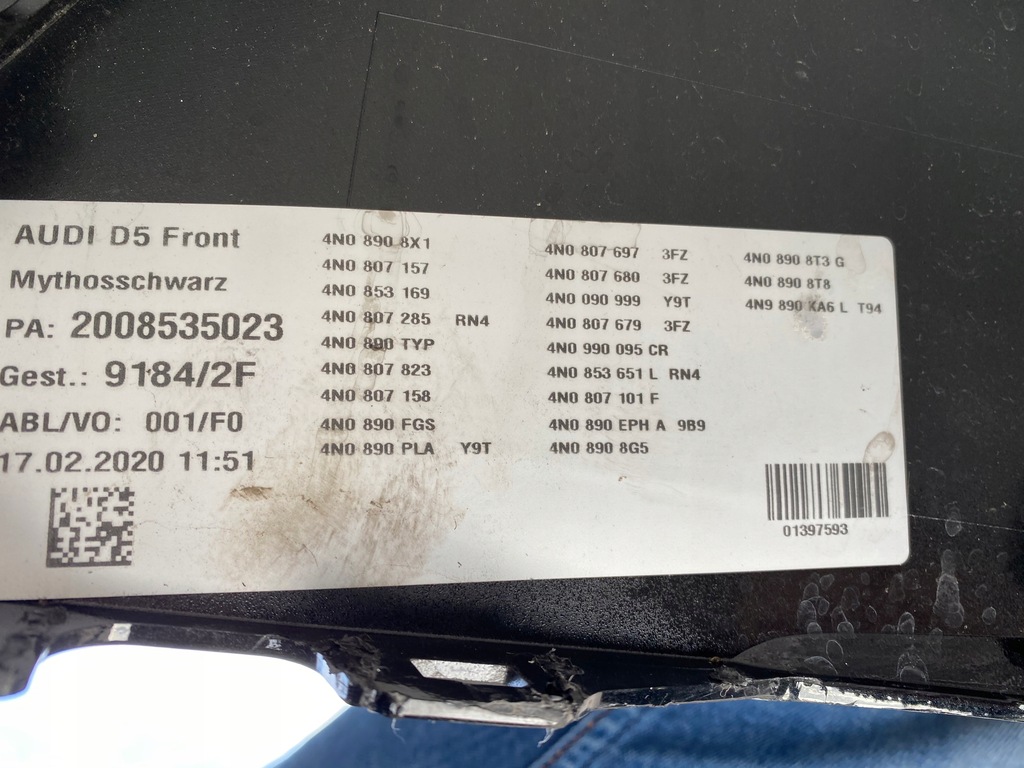 фото №6, Бампер audi a8 d5 4n0 4n перед передний