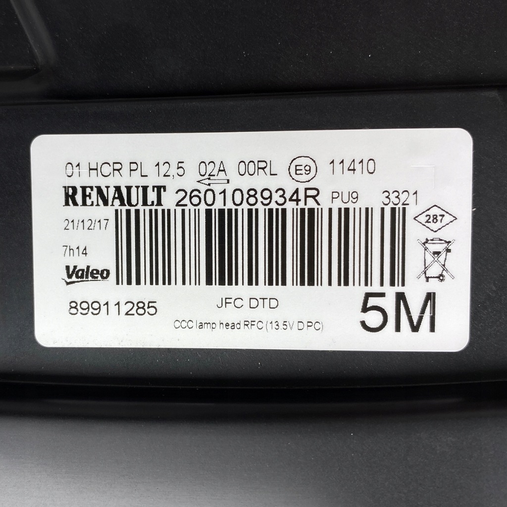 фото №14, Nowa оригинальный номер лампа правая full led renault espace v