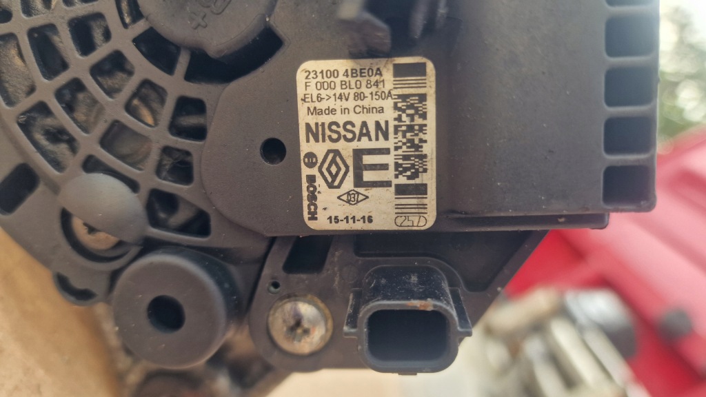 фото №4, Генератор nissan x-trail t32 1.6 dci 231004be0a 14v 150a