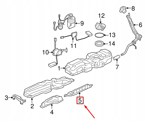 фото №7, Land rover discovery 4 l319 задняя защита бака топлива wfz500120