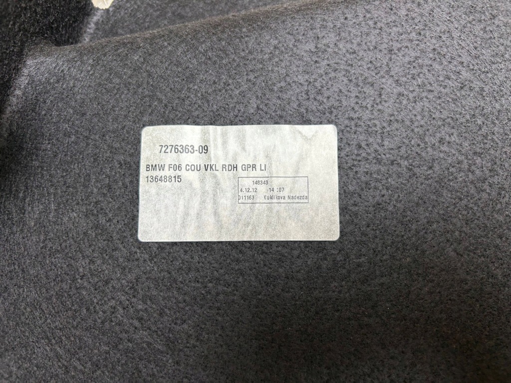 фото №6, Обшивка / обивка багажника левый bmw 6 f06 gran coupe 2013 7276363