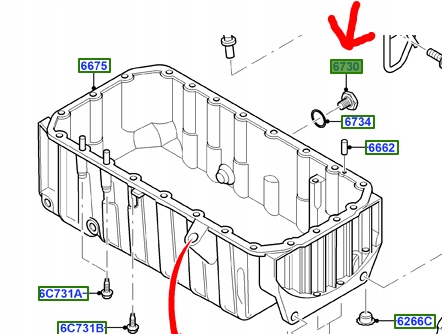фото №1, Крышка слива масла ford focus 2003- kuga 2008- mondeo s-max galaxy