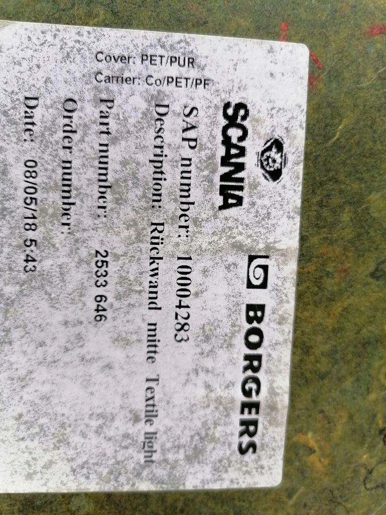 фото №2, Обивка кабина scania r s новый model 2533646